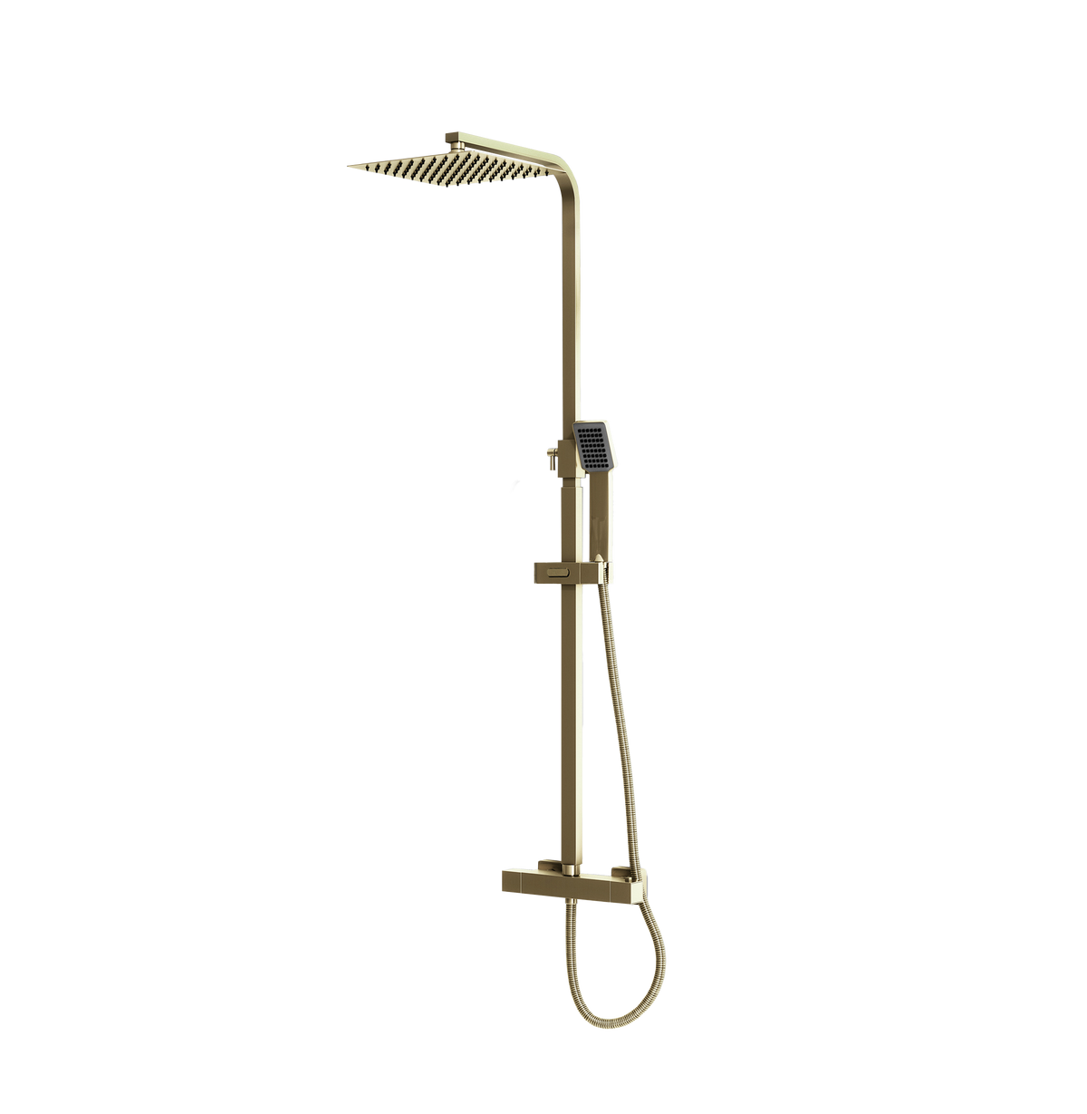 Elliot Br Brass Sq Rigid Riser Shower Inc. Easykit