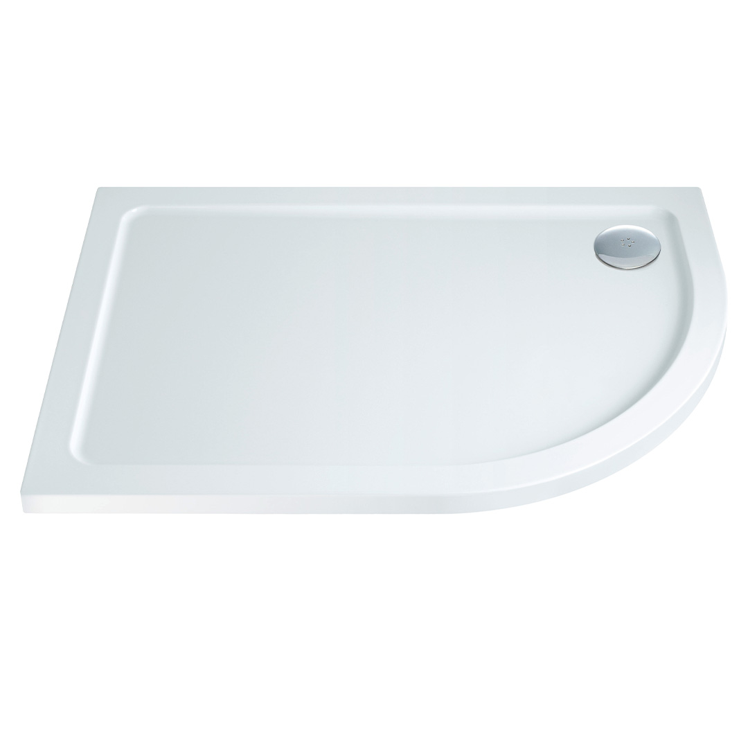1200X900mm Offset Quad RH 300mm S Tray White