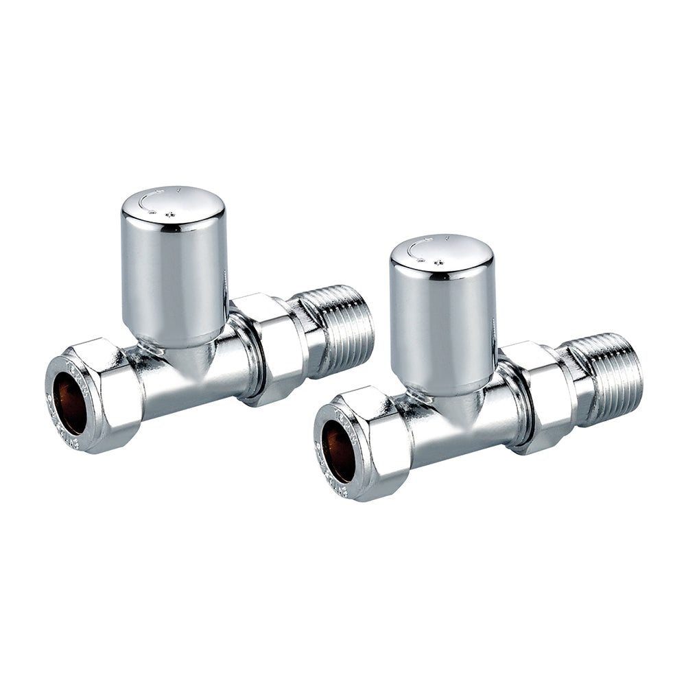 Modern Towel Rail Valves Straight (Pair)