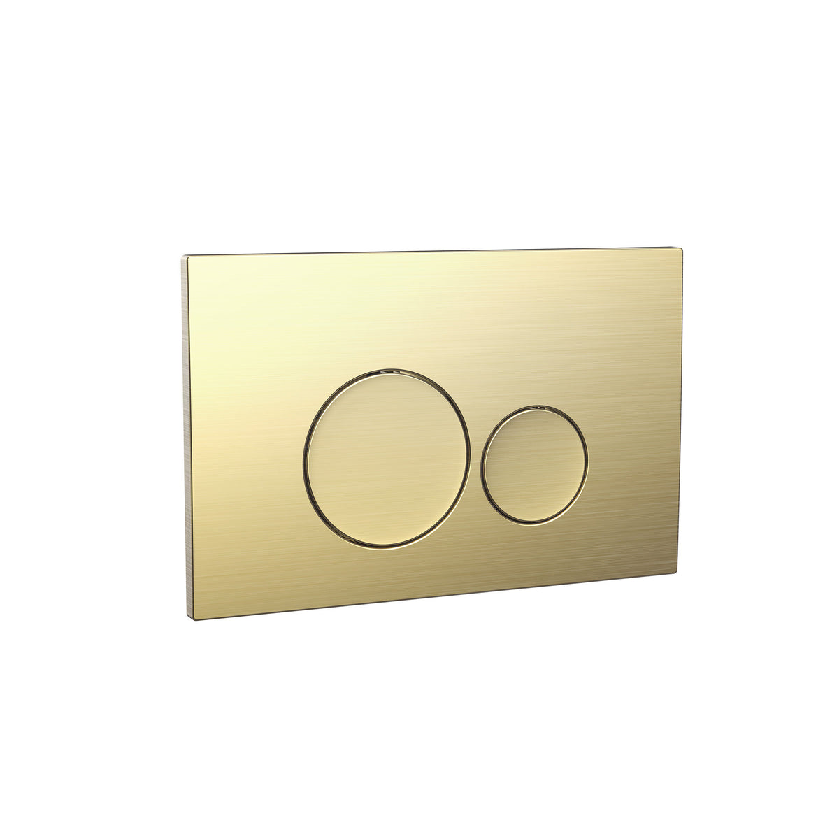 Round Button Brushed Brass