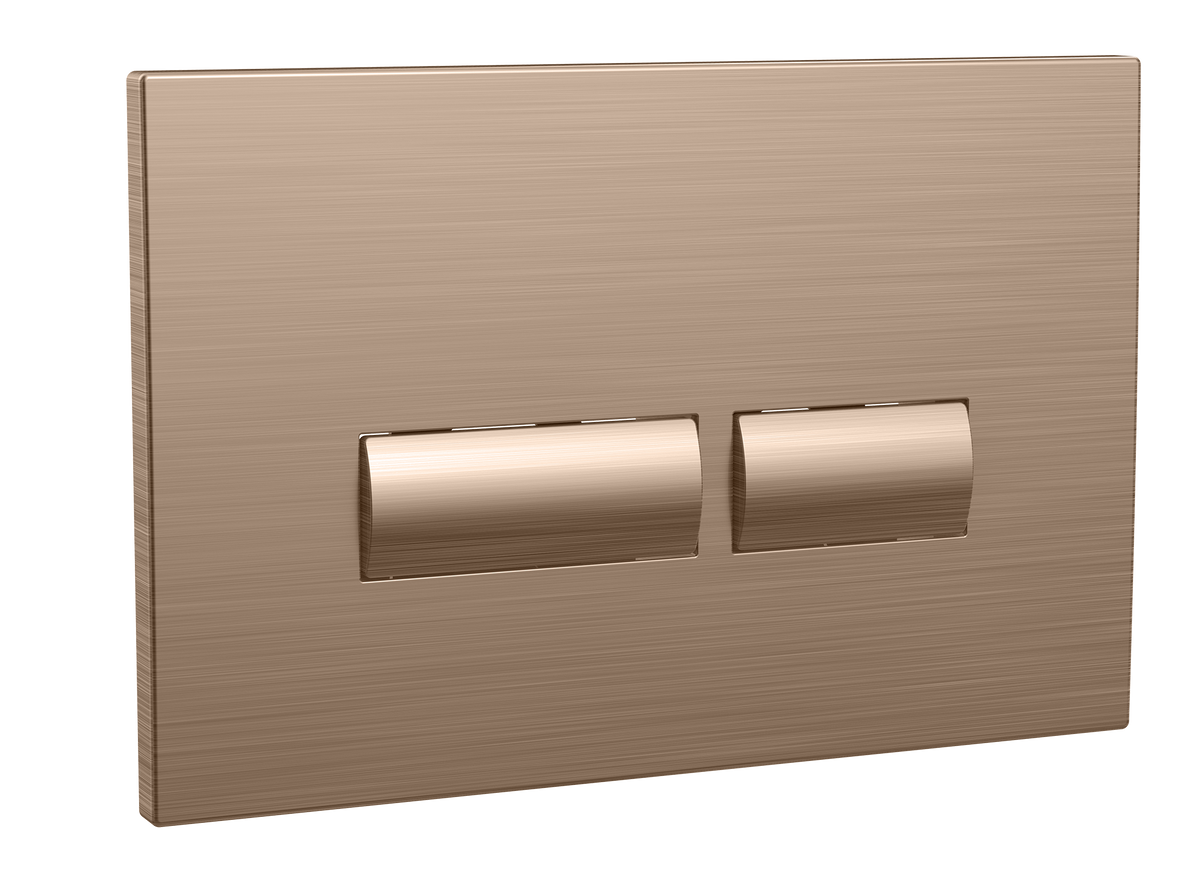 Square Button Brushed Bronze