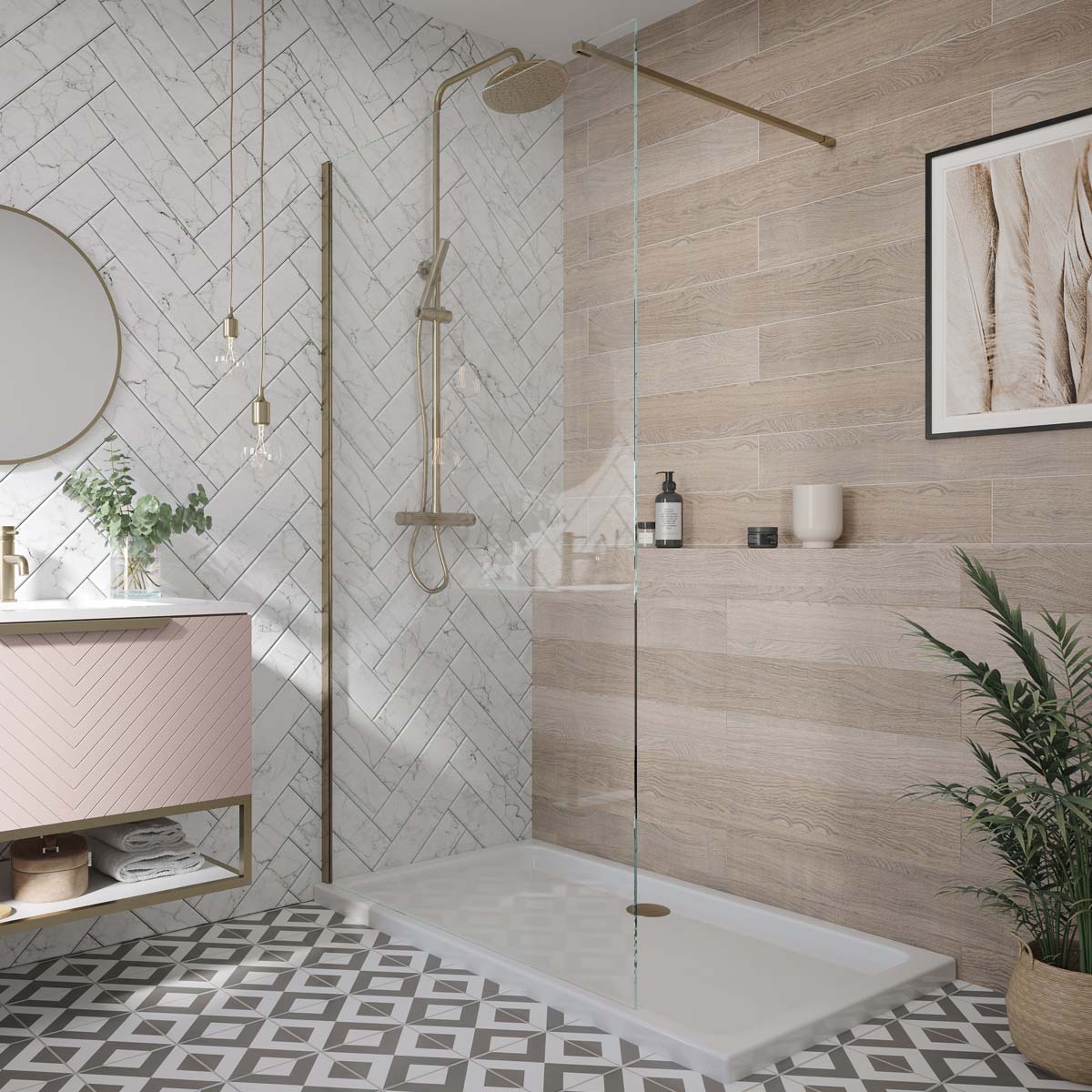 i8 Wet Room Screen 1100mm x 2000mm